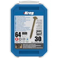 Kreg Protec-Kote Taschenlochschrauben - 64mm, Grobgewinde, Linsenkopf - VPE: