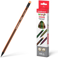 Bleistifte HB mit Radiergummi Dreikant 12 Stück ergonomischer Graphitstift für Büro Schule und Hobby