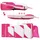 AiQInu Packing Cubes Compression, 5 Stück Packtaschen Kompression Koffer Organizer Set mit Wäschebeutel und Schuhbeutel Ultraleicht, Erweiterbar, Reisepack Organizer für Handgepäck (Rosa)