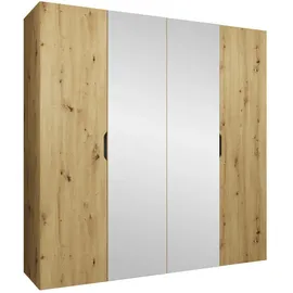 Mirjan24 Drehtürenschrank Malaga 200 x 202 x 52 cm Braun