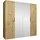 Mirjan24 Drehtürenschrank Malaga 200 x 202 x 52 cm Braun