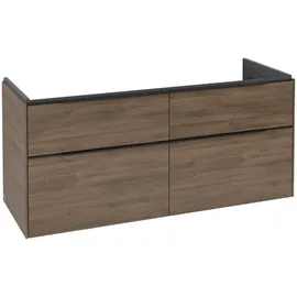 Villeroy & Boch Waschbeckenunterschrank 4 Auszüge 127,2 x 57,9 x 47,8 cm Arizona Oak/Volcano Black