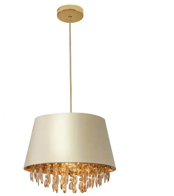 GTV Hängelampe NESTO Glamour-Stil E27 40W Ø 30cm cream - ohne Leuchtmittel