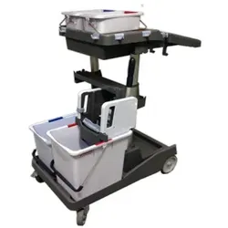Vileda Professional Reinigungswagen VoleoPro, Komplettset, Klein, kompakt und leistungsstark für die tägliche Reinigungsarbeit, inkl. Starterkit Presse