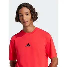 adidas ESSENTIALS SMALL LOGO SINGLE JERSEY rot L