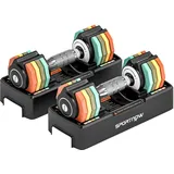 sportnow Hantel-Set Verstellbare Hantel 1-5 kg mehrfarbig