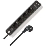 Brennenstuhl Ecolor Steckdosenleiste 4-fach 1,5m schwarz/weiß (1153240026)