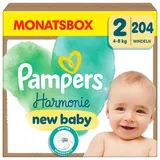 Pampers Pampers® Windeln HarmonieTM Größe Gr.2 (4-8 kg) für Neugeborene (0-3 Monate), 204 St.