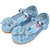 FStory&Winyee Mädchen Prinzessin Schuhe Kinder ELSA Sandalen Partei Glitzer Kristall Schuhe Mädchen Kostüm Zubehör Karneval Verkleidung Party Aufführung Fasching Tanzball, Blau, 31 EU - 31 EU