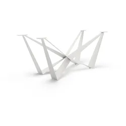 DELIFE Tischgestell Spider Metall Weiß für Tischplatten ab 200 cm, Gestelle