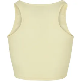 URBAN CLASSICS Ladies Cropped Rib Top - gelb