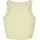 URBAN CLASSICS Ladies Cropped Rib Top - gelb