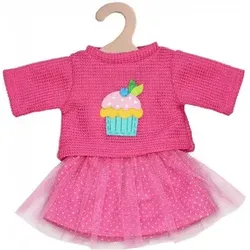 HELESS 1050 Puppen-Pullover und Tüllrock "Cupcake", klein, Gr. 28-35 cm