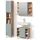 livinity Livinity® Badmöbel-Set Fucino, Grün/Goldkraft Eiche, 3 Teile, mit Hochschrank, (3-St) grün 60 cm x 54 cm
