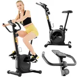 TREX SPORT Heimtrainer Fahrrad TX-350MB RIZE | Hometrainer Fahrrad |Pulssensoren, extrem leises Magnetbremssystem mit 10 Widerstandsstufen, 5 Sitzhöhen, 120 kg belastbar (BLACK NIGHT)