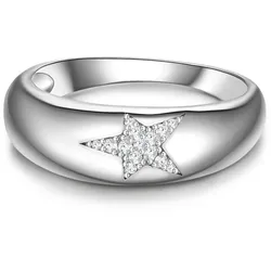 Glanzstücke München Ring Stern Sterling Silber Zirkonia in 52 Damen 