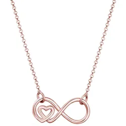 Elli Elli Naszyjnik Infinity Unendlichkeit Herz Liebe 925er Silber Ketten   Damen 