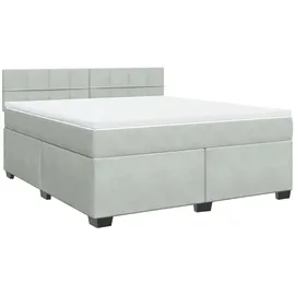 vidaXL Boxspringbett 180 x 200 cm Hellgrau