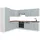 Vicco Winkelküche L-Form 227 x 287 cm Hellblau-grau/Weiß