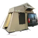 Dachzelt Family + Anbau für 3 Personen Khaki 140 cm 3 PERSONEN