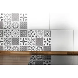 d-c-fix Wandfliese Oriental Tiles Grau/Weiß 30,5 x 30,5 cm 6 St.