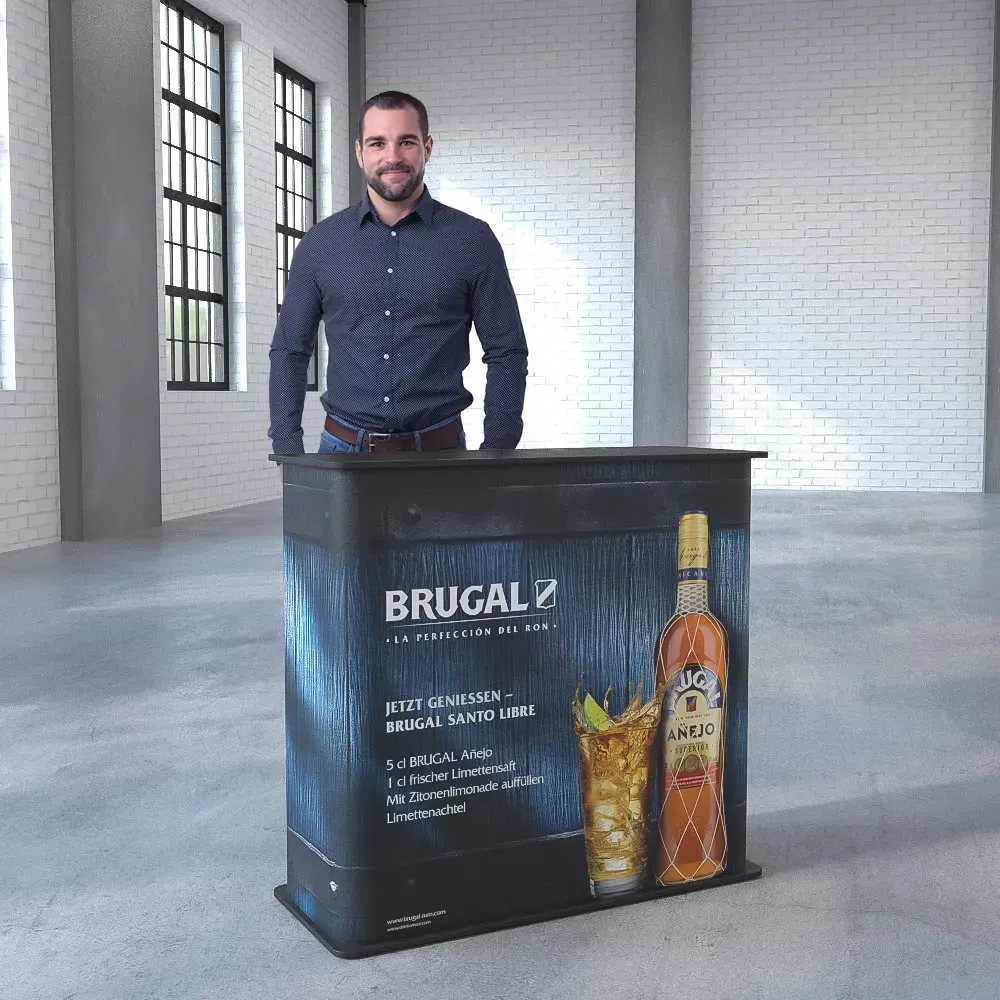 Messetheke Lamellen Rechteck