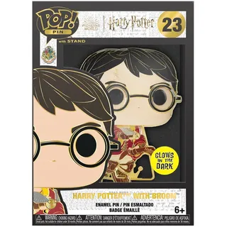 Funko - POP! - Harry Potter - Pin Harry Potter With Broom (Glow)