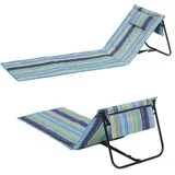Lex Strandliege Strandmatte Sonnenmatte Badematte Liege faltbar mit Tasche gestreift : Gestreift
