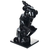 XXXLutz Skulptur Schwarz Kunststoff, 17x47x28 cm