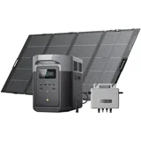 EcoFlow Delta 2 Max tragbare Powerstation 2048Wh mit 400W Solarpanel, 0% VAT Stream Mikrowechselrichter 800W, 3000 Zyklen, 3000W Max Ausgangsleistung, Solargenerator für Zuhause, Camping, Wohnmobil