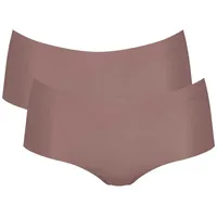 Sloggi Damen Shorts, Multipack - Zero Microfibre 2.0 Shorts, Mikrofaser, einfarbig Cacao L