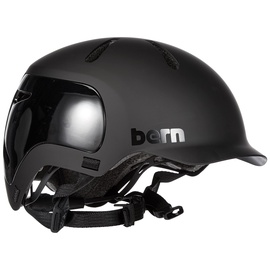 Bern Watts 2.0 Fahrrad Helm, Matte Black, Medium