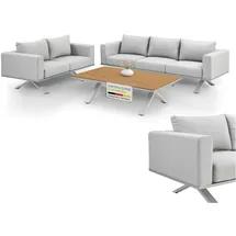 Juskys Premium Gartenlounge Set Alexandria 10-tlg. Grau