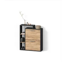 livinity® Ortello 24,5 x 90 x 80 cm 2 Schubladen goldfarben / goldfarben
