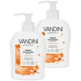 Vandini Flüssigseife Spender mit Orangenblüte Duft 300ml - Made in Germany Spender Seife vegan - Handseife flüssig reinigt sanft - Handwaschseife für gepflegte Hände - Hand soap