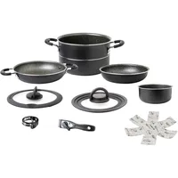 Brunner Unisex – Erwachsene Camping Zubehör Alu-Topfset Pirate Vacublock