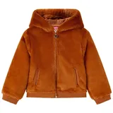 vidaXL Kinder-kapuzenjacke Kunstpelz Cognac 128 vidaXL 21378