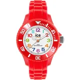 Ice Watch MN.RD.M.S.12 Ice Mini rotes Silikonarmband weißes Zifferblatt Kinde...