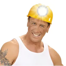 Ulli Bauarbeiter Helm mit echter Leuchte - OS
