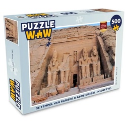MuchoWow Puzzle Der Tempel von Ramses II. Aboe Simbel in Ägypten., 500 Puzzleteile, Foto-Puzzle, Bilderrätsel, Puzzlespiele, Spielzeug bunt
