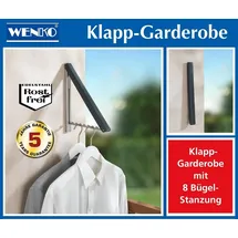Wenko Wandgarderobe Klapp schwarz