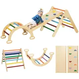 aiyaplay Kletterdreieck 5 in 1 Set mit Rutsche Mehrfarbig