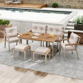 Okwish Garten-Lounge-Sofa-Set Loungesofa beige