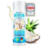 BluePet FellFein Hundeshampoo Sensitiv & Geruchsneutral Made in Germany - Rückfettendes Pflegeshampoo mit Aloe Vera & Jojobaöl für glänzendes Fell & leichte Kämmbarkeit = 100% Vegan (Hundeshampoo)