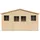 TIMBELA Gartenhaus 4,18 x 1,99 m Beige