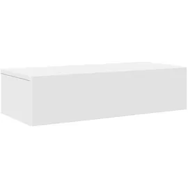 vidaXL Wandregal mit Schubladen 60 x 26,5 x 15 cm Weiß