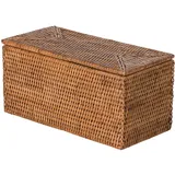 KOUBOO La Jolla rechteckige Rattan-Box, honigbrauner Toilettenpapier-Aufbewahrungskorb