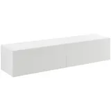 [en.casa] Hängeboard Lowboard 140x33x30 cm Weiß Spanplatte