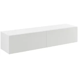 [en.casa] Hängeboard Lowboard 140x33x30 cm Weiß Spanplatte
