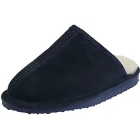 Harrys-Collection Unisex Herren Extra Dicke Pantoffel Lammfell 5 Farben Hausschuh, Farben:Marine, Schuhgröße:39 - 39 EU